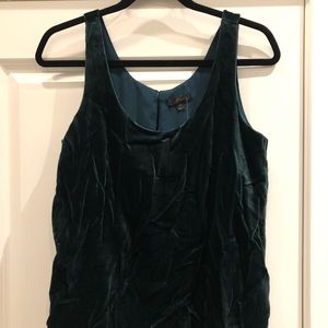 J Crew Green velvet tank top